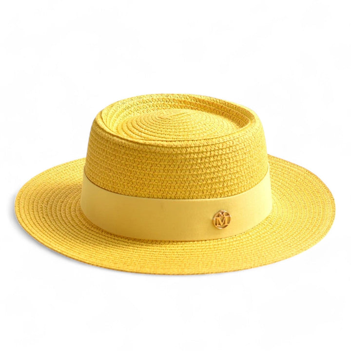 Elegant women's straw hat – Soleil-Yellow-The Livary