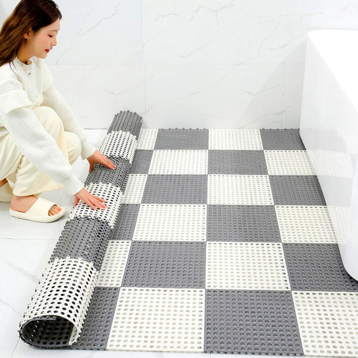 Anti-slip Shower Mat - GripDrop-Grey-4 pieces-The Livary