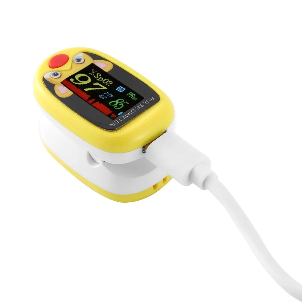 Child-friendly Pulse Oximeter for Health Monitoring - KidPulse-Blue-The Livary