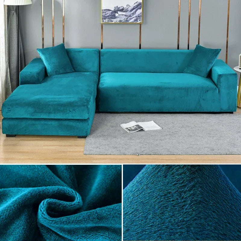 Stretch Velvet Sofa Cover with Luxury Finish - Sofina-Pink-1 Zit (90-140CM)-The Livary