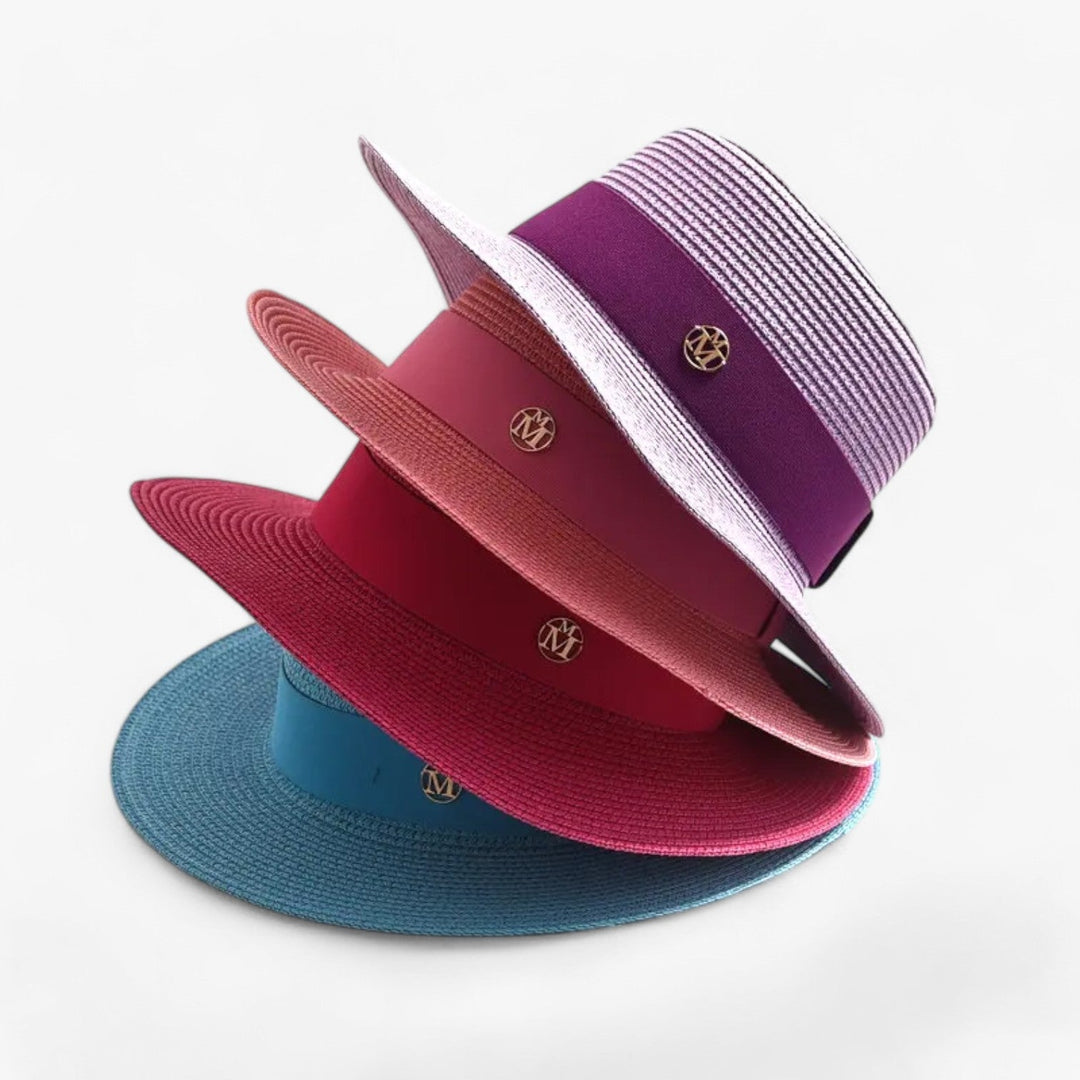 Elegant women's straw hat – Soleil-Pink-The Livary