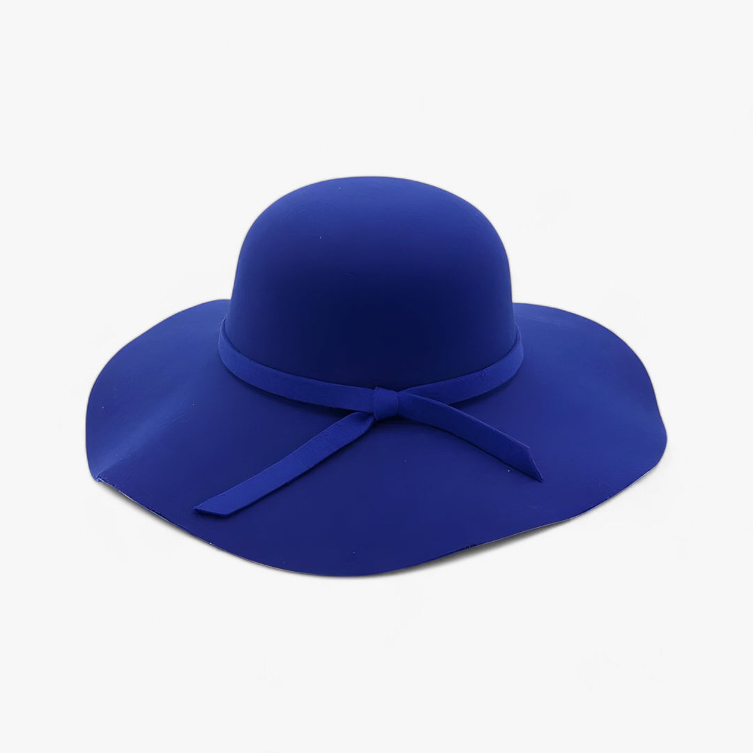 Fedora women's hat made of wool felt – Marveil-Blue-The Livary