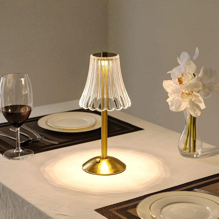 Golden Crystal Table Lamp - Aurora Luxe-Classic-The Livary