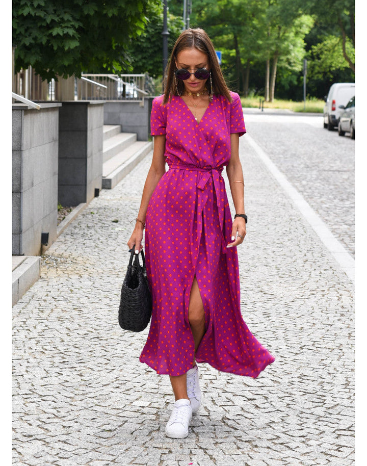 Comfortable Summer Dress - Lina-Red Dots-S-The Livary