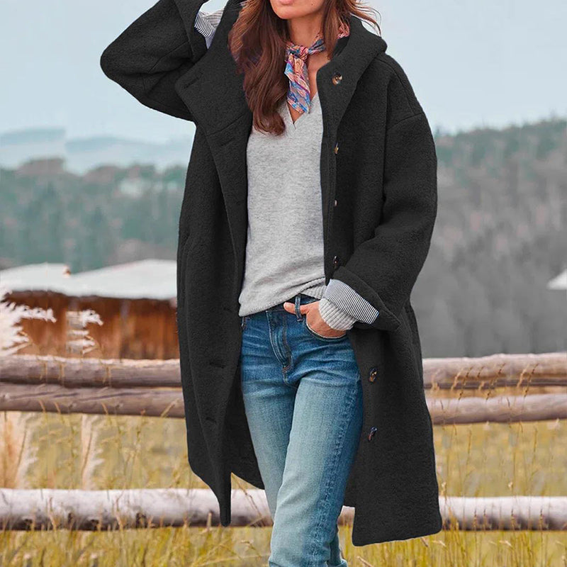 Trendy Plus Size Ladies Winter Coat - Fiona-Black-S-The Livary