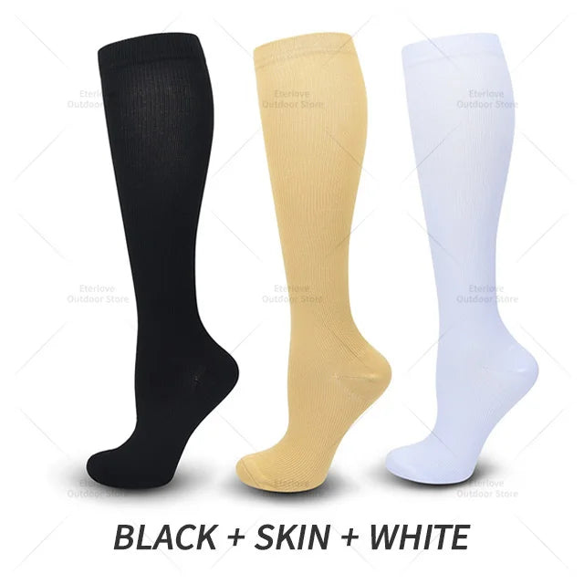 3 Pairs of Knee-High Compression Socks - FitSupport-3 pairs grey-S-M (2.5-5)-The Livary
