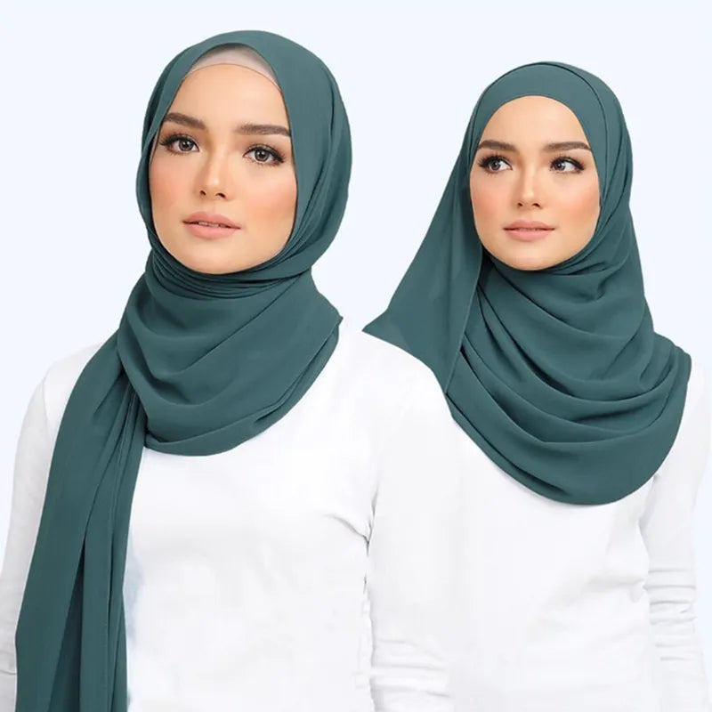 Chiffon Hijab Scarf – Leilani-Light blue-The Livary