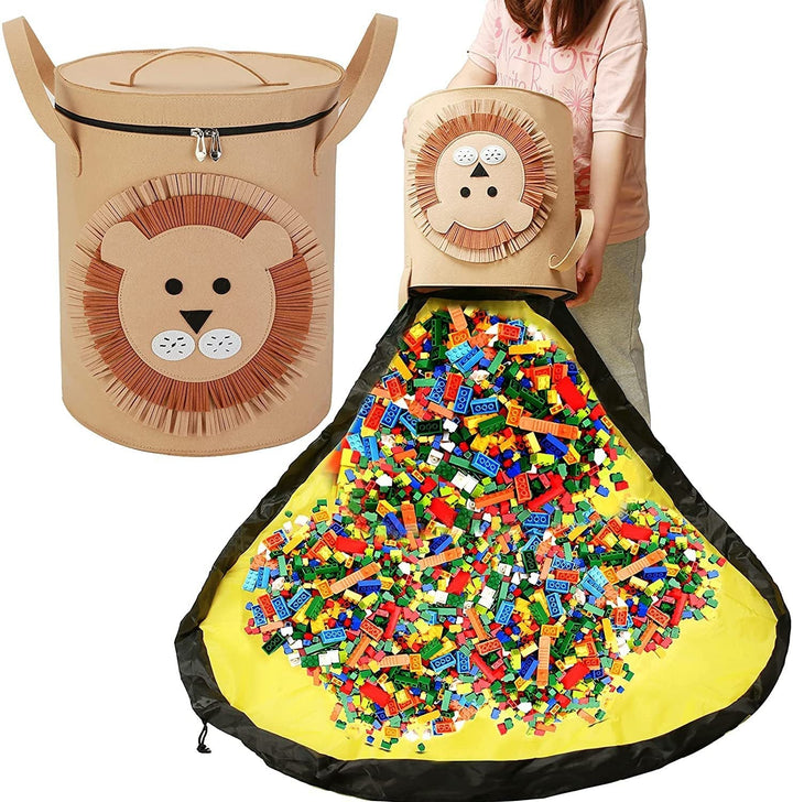 Play mat & Storage basket in one - Lino-Lion-The Livary