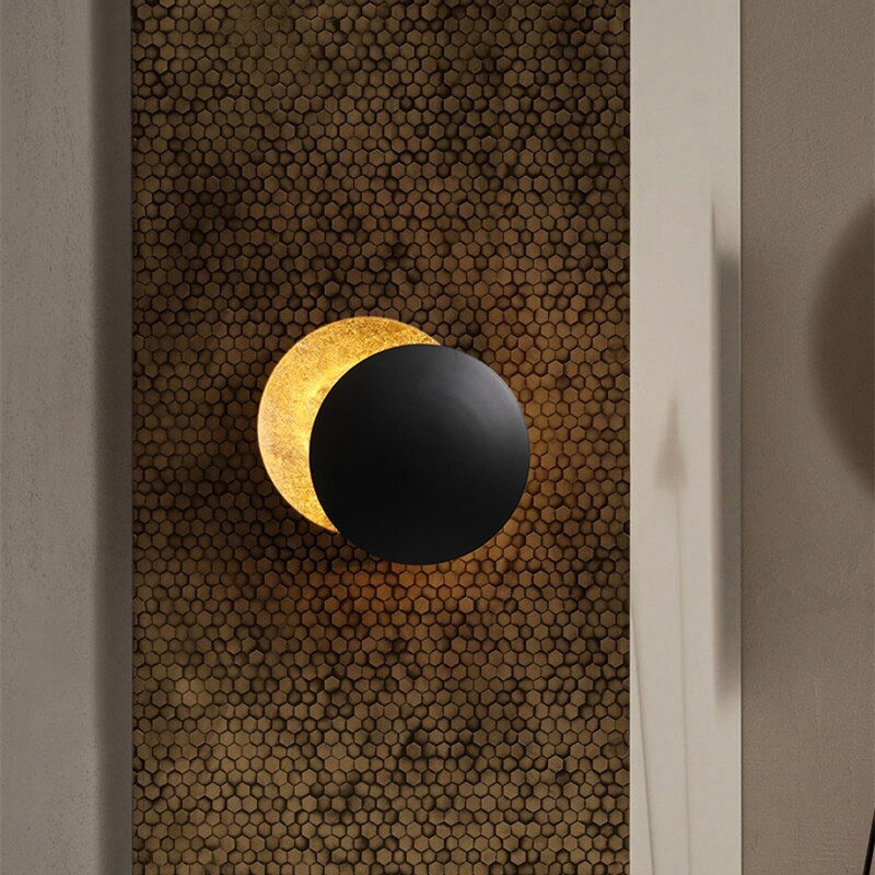 Solar Eclipse Wall Lamp - Solaris-Gold-7.87 inches-The Livary