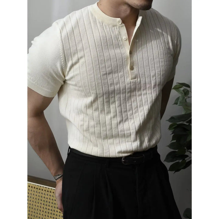 Slim Fit Men's Polo Shirt with Zip – Fabrizio-Black-S-The Livary