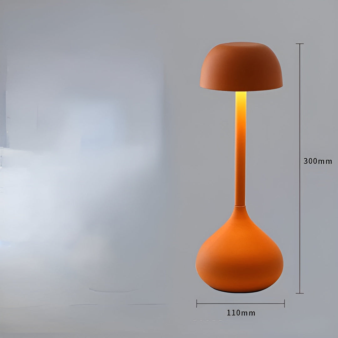 Wireless Dimmable Mushroom Table Lamp - GlowMush-Orange-The Livary