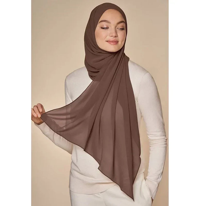 Chiffon Hijab Scarf – Leilani-Light blue-The Livary