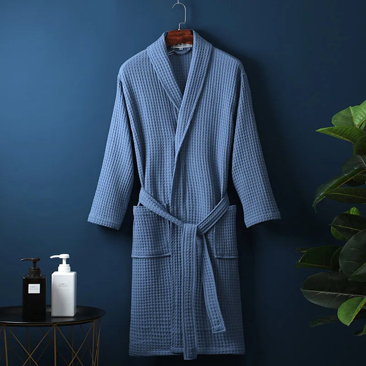 Soft Cotton Bathrobe for Comfort & Relaxation - Robin-Blue-M-The Livary