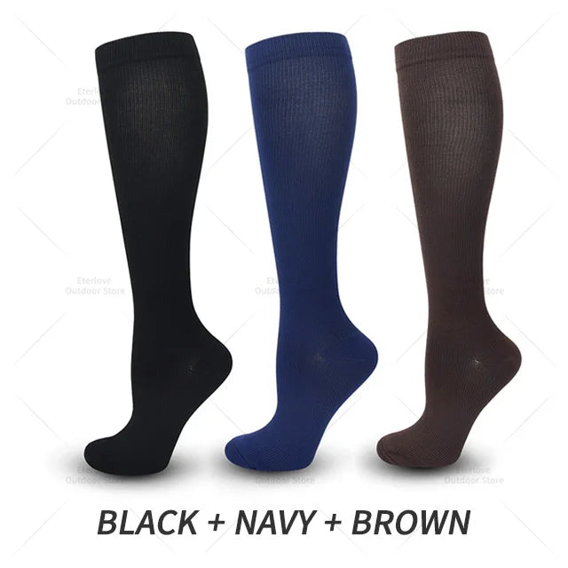 3 Pairs of Knee-High Compression Socks - FitSupport-3 pairs grey-S-M (2.5-5)-The Livary