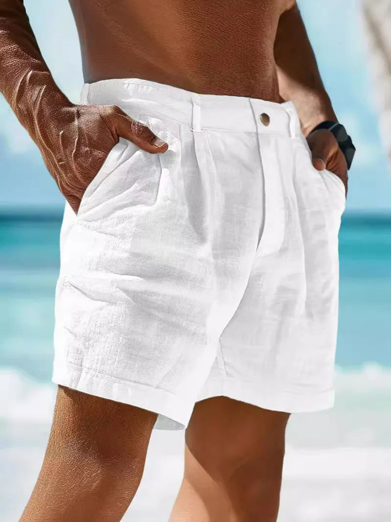 Airy linen summer shorts for men – Jonas-White-S-The Livary