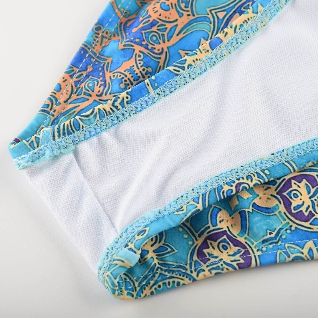 Stylish two-piece women's bikini – Perfect for the beach and sun-Marble Blue-S-The Livary