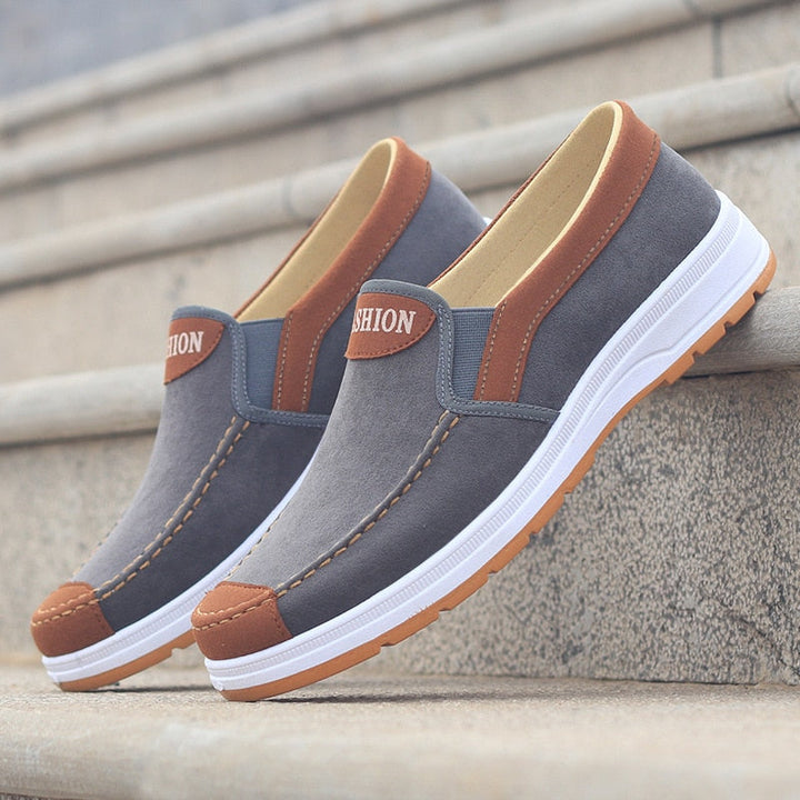 Men's Slip-On Canvas Shoes – Matteo-Gray-6-The Livary