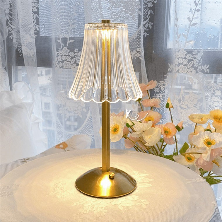 Golden Crystal Table Lamp - Aurora Luxe-Classic-The Livary