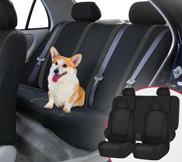 9-Piece Universal Car Seat Covers – AutoLuxe-Gray-The Livary