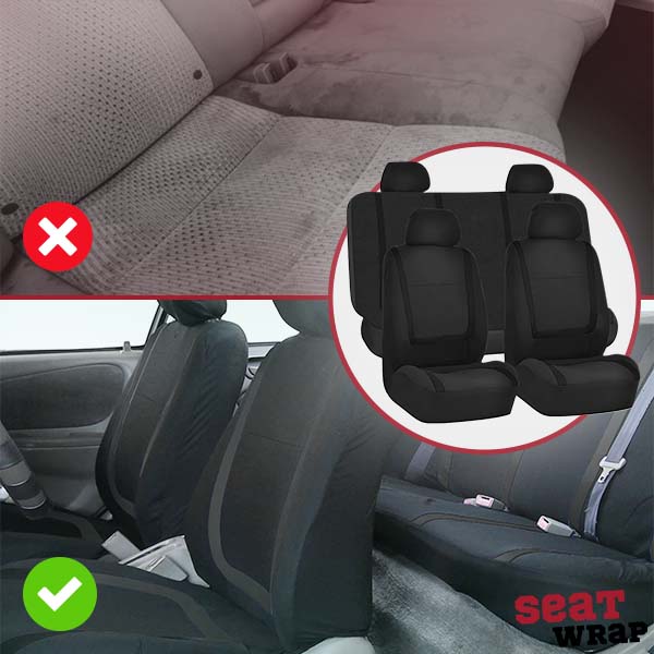 9-Piece Universal Car Seat Covers – AutoLuxe-Gray-The Livary