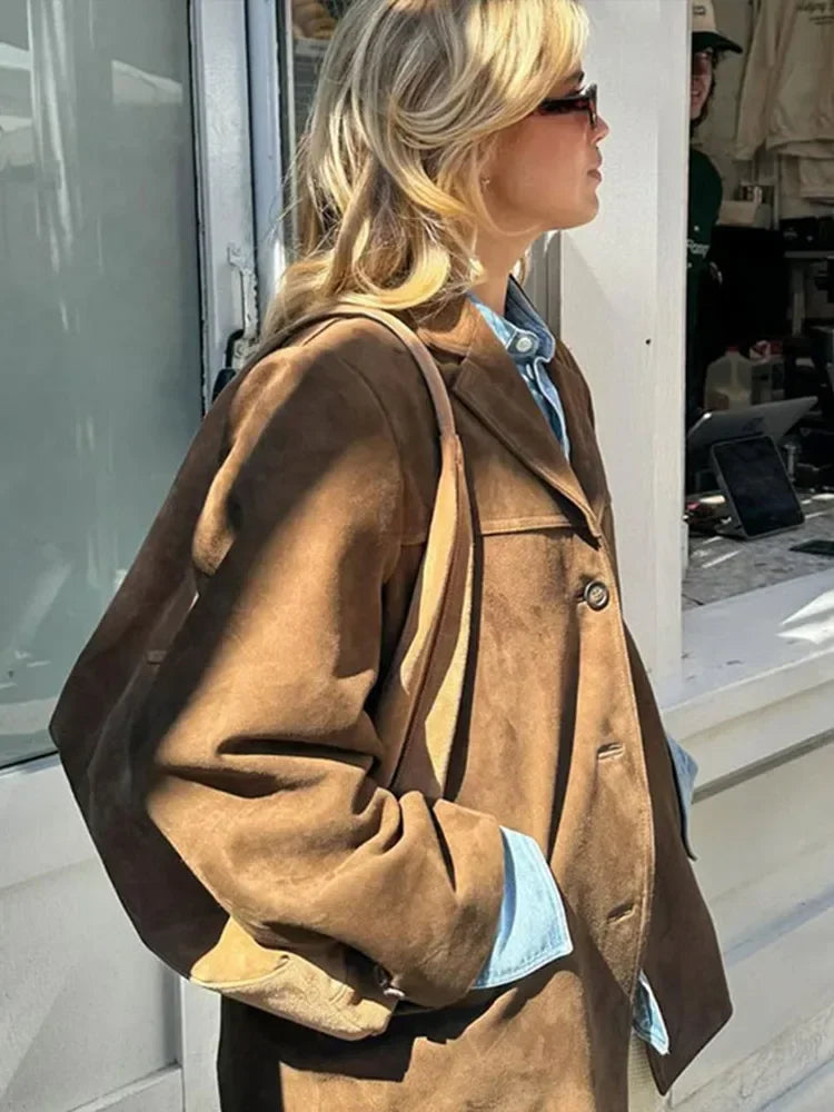 Trendy Woolen Women's Coat - Anna-Brown-S-The Livary