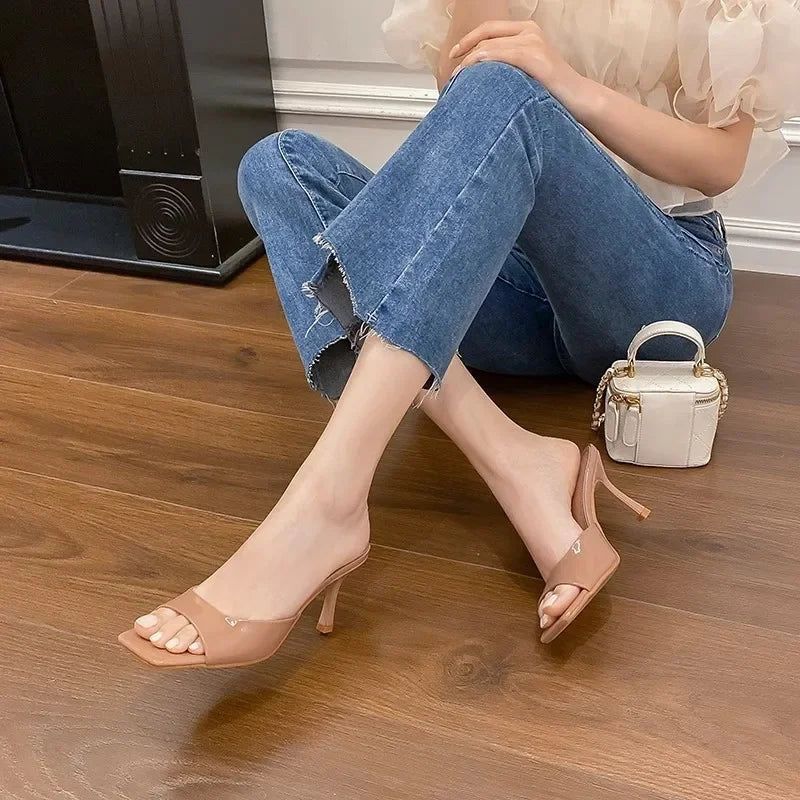 Open back mules for women – Mirella-Camel-3-The Livary