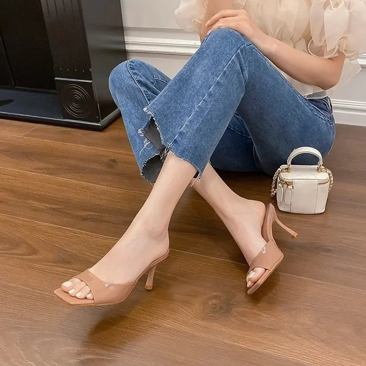 Open back mules for women – Mirella-Camel-3-The Livary