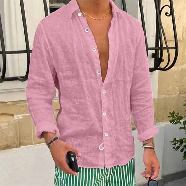 Breathable & Relaxed Fit Summer Shirt for Men – Taro-Pink-S-The Livary