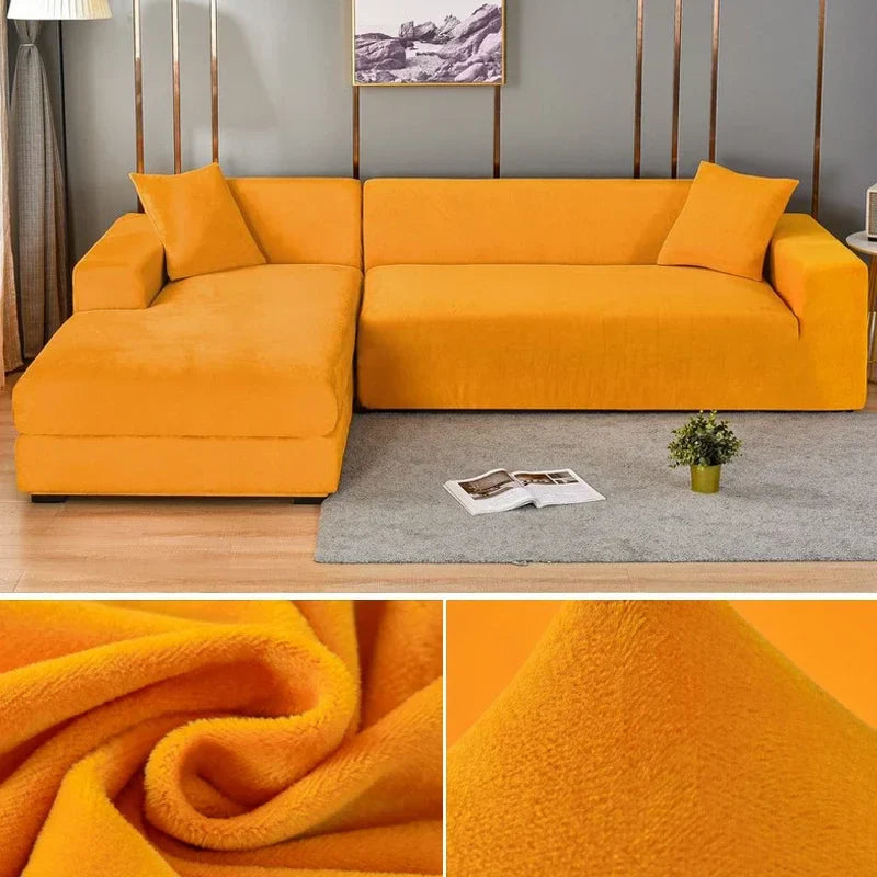 Stretch Velvet Sofa Cover with Luxury Finish - Sofina-Pink-1 Zit (90-140CM)-The Livary