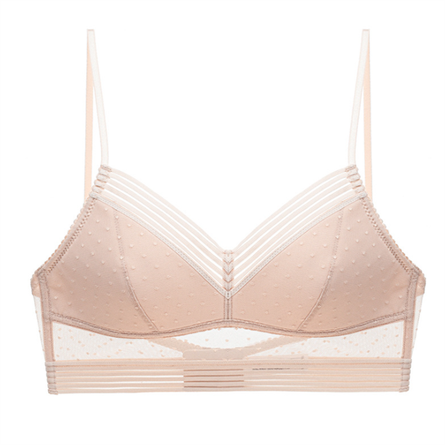 Seamless bralette bra with V-neck – buy 1, get 1 free – Clara-Beige-S-The Livary