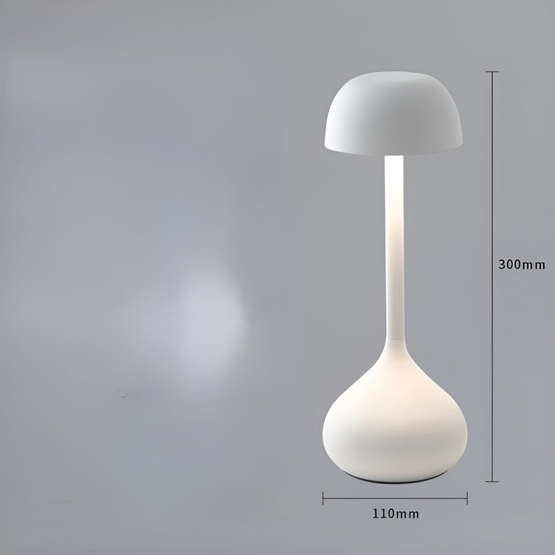 Wireless Dimmable Mushroom Table Lamp - GlowMush-White Mat-The Livary