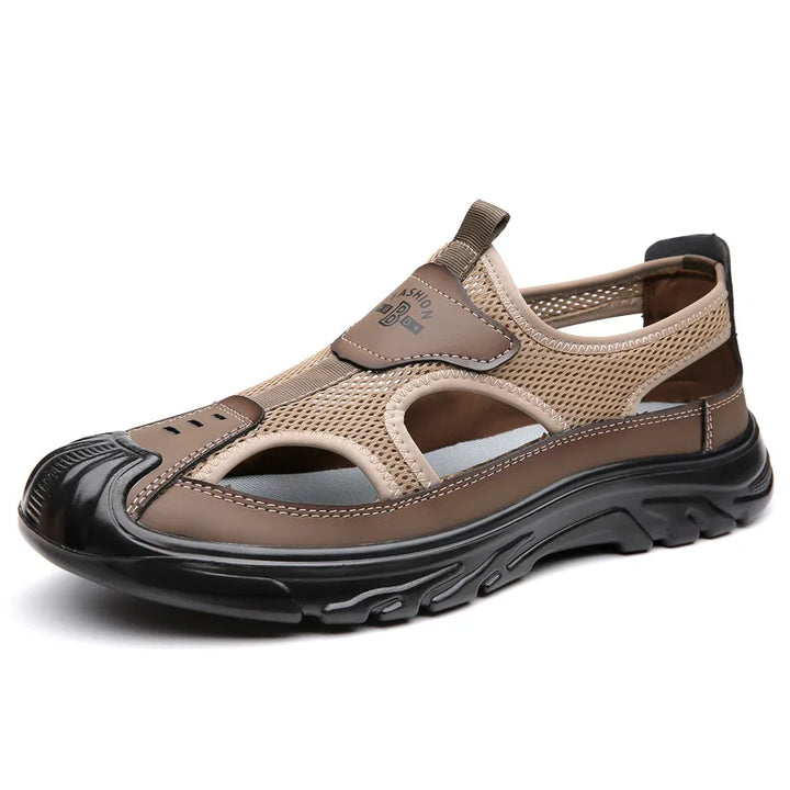 Breathable & Stylish Mesh Sandals for Men - Leon-Dark brown-6-The Livary