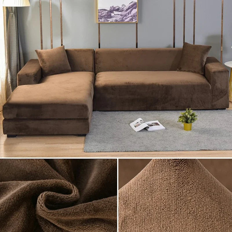 Stretch Velvet Sofa Cover with Luxury Finish - Sofina-Pink-1 Zit (90-140CM)-The Livary