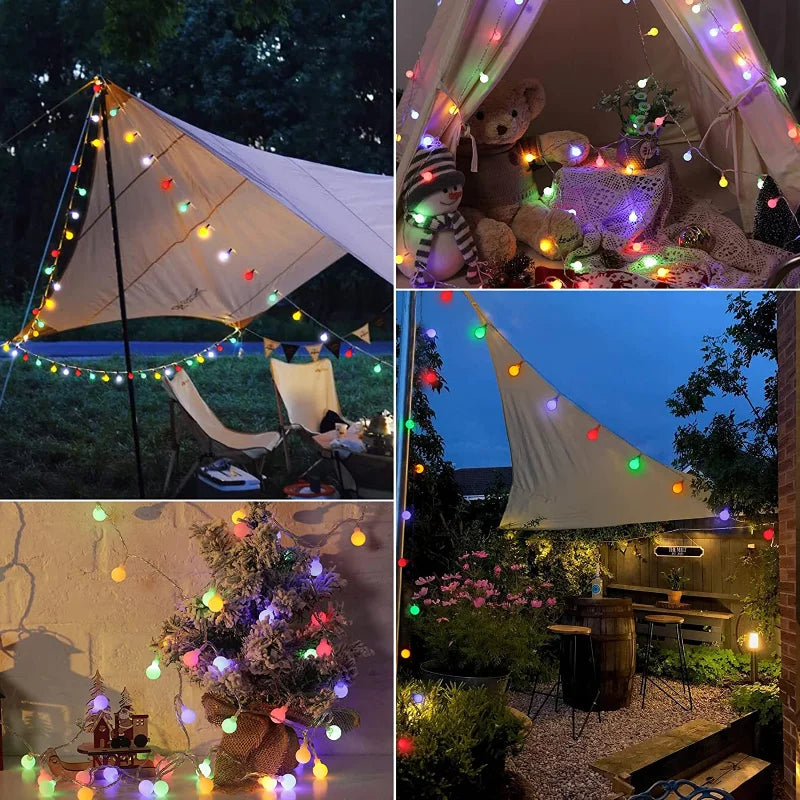 Solar-Powered Festive Lighting - SolarGlow-Warm wit-5M 20LEDS-The Livary