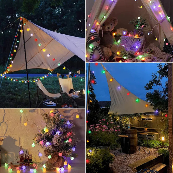 Solar-Powered Festive Lighting - SolarGlow-Warm wit-5M 20LEDS-The Livary