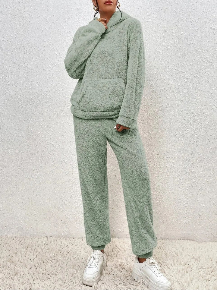 Ultra-Comfortable Teddy Loungewear with Hood - Lana-White-XS-The Livary