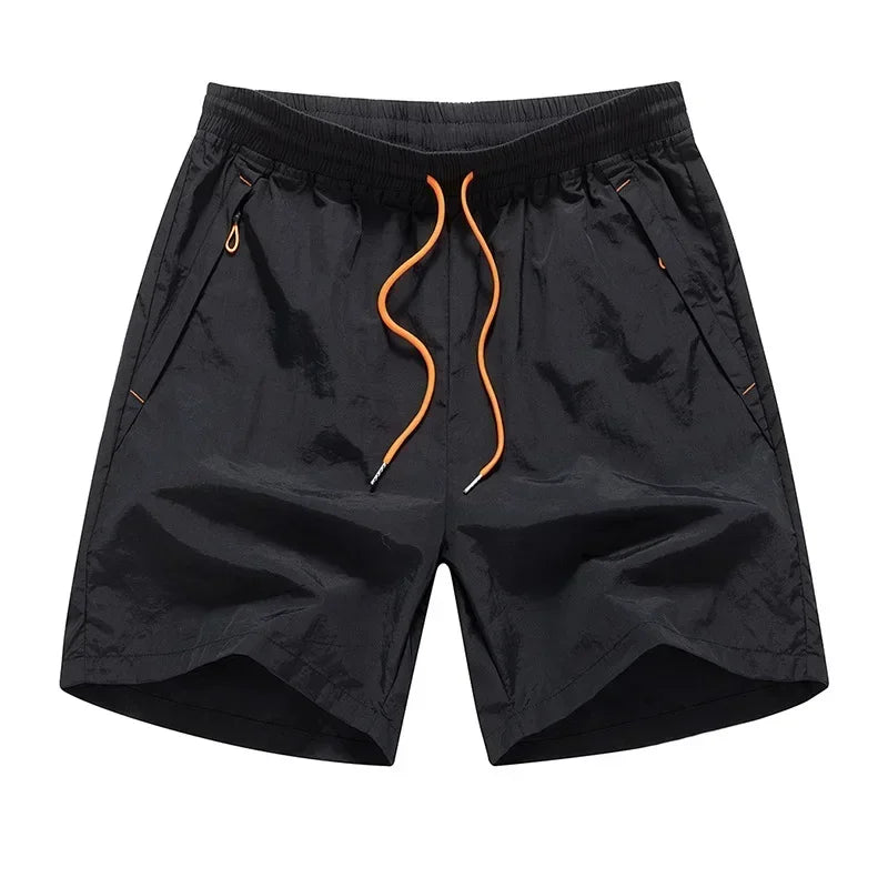 Men's Running Shorts with Mesh Inner Lining and Zip Pockets – Nikoas-Black-S-The Livary