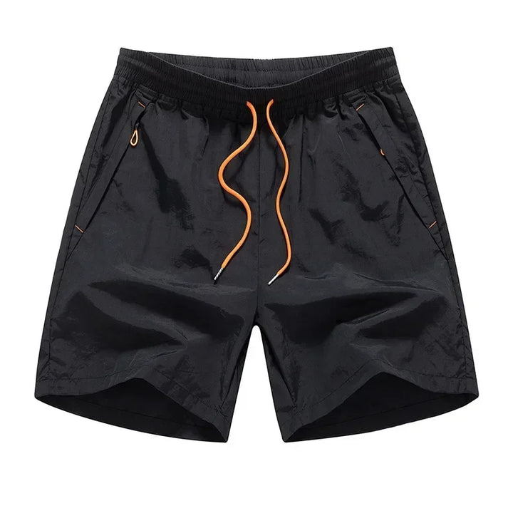 Men's Running Shorts with Mesh Inner Lining and Zip Pockets – Nikoas-Black-S-The Livary