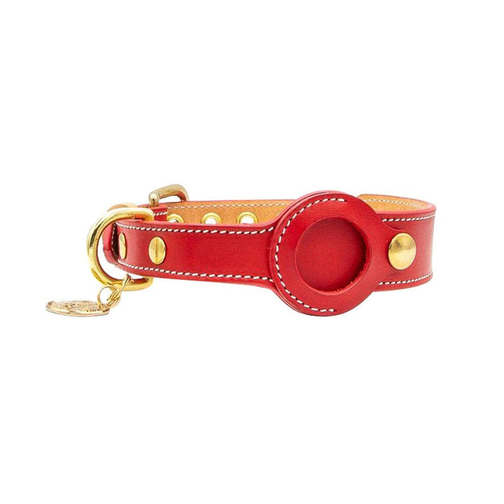 Stylish AirTag Collar for Pets - PurrTrack™-Red-S (11.81–14.57 in)-The Livary