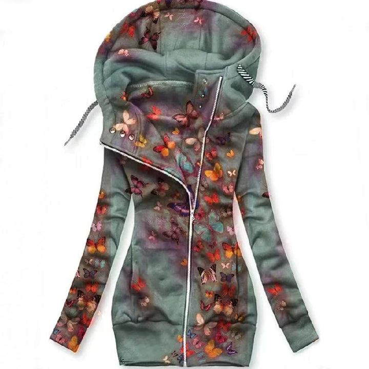 Ladies Butterfly Art Cardigan – Alina-Light grey-S-The Livary