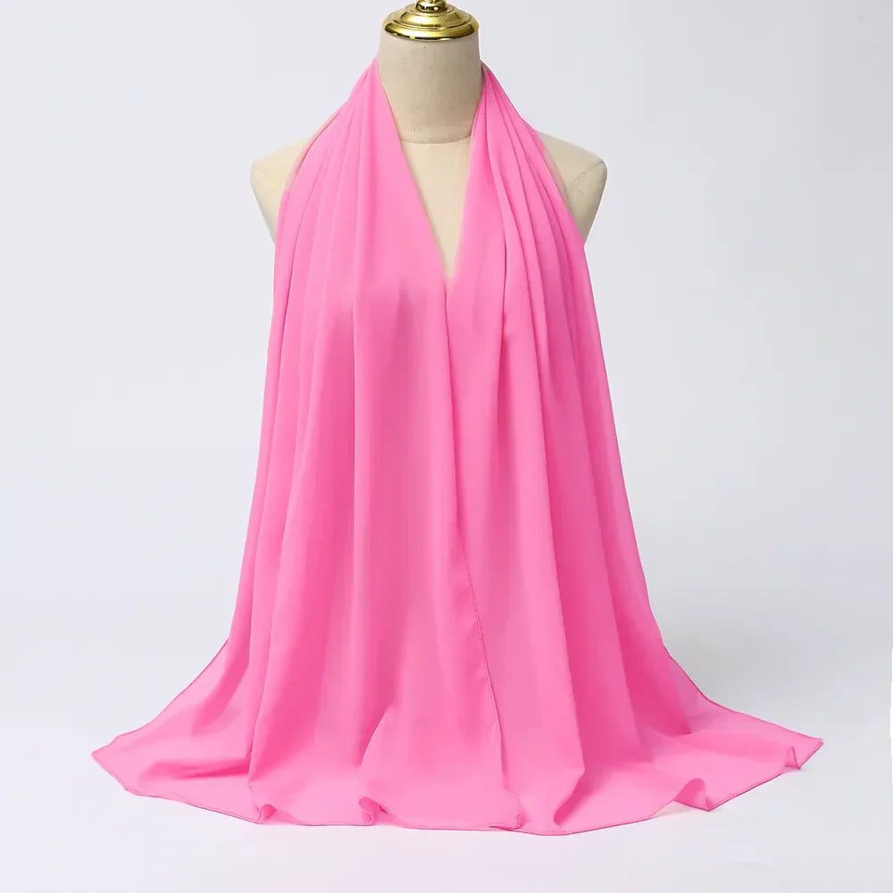 Chiffon Hijab Scarf – Leilani-Pink-The Livary
