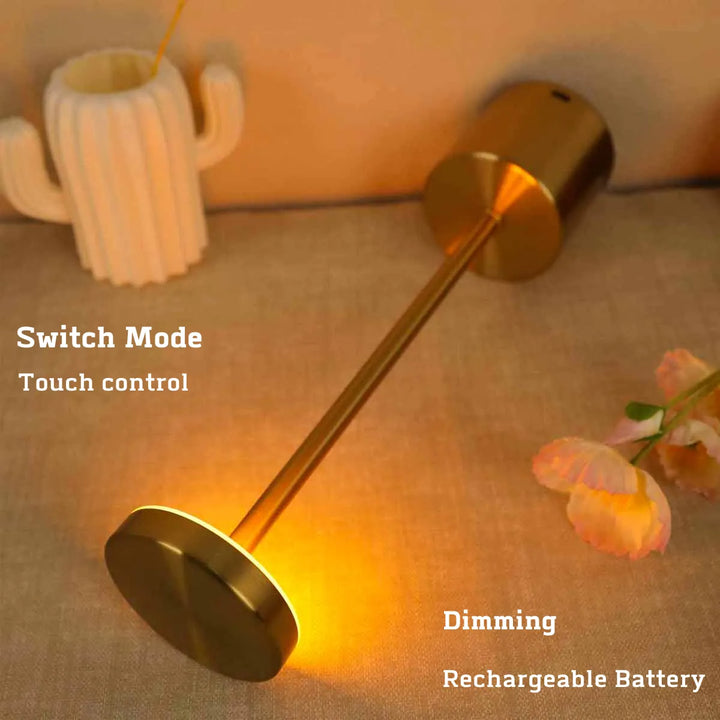 Wireless Metal LED Table Lamp - LumiMetal-White-The Livary