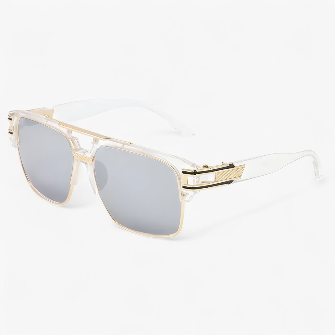 Classic Unisex Mirror Sunglasses – Lynor-Shiny Black-The Livary
