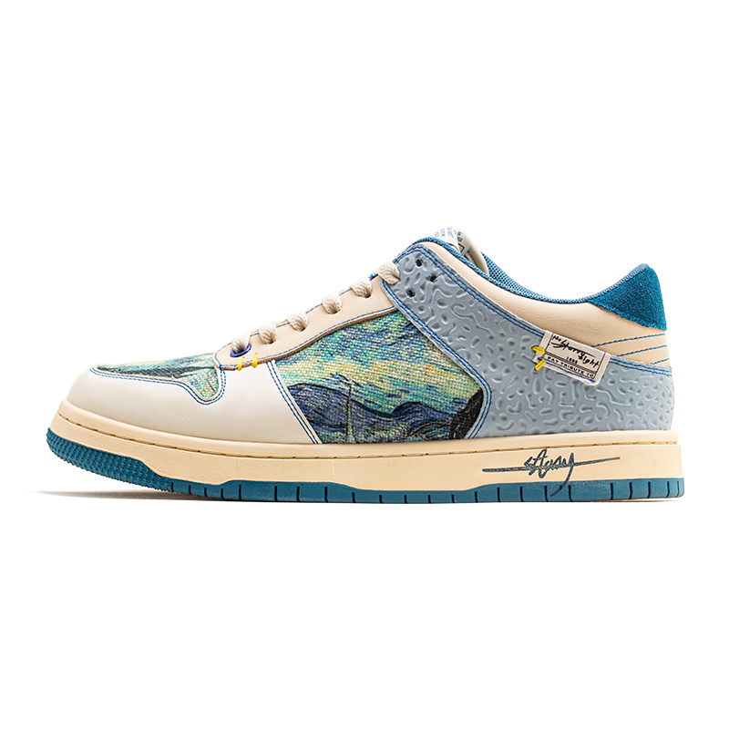 Artistic unisex sneakers with starry night design & comfort sole – Lior-5-The Livary