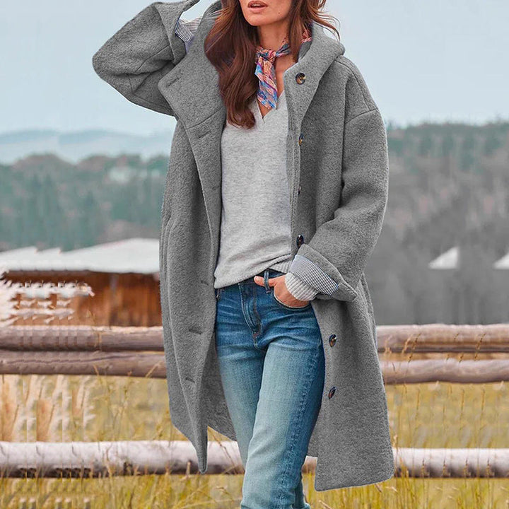 Trendy Plus Size Ladies Winter Coat - Fiona-Gray-S-The Livary