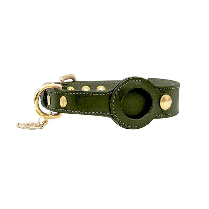 Stylish AirTag Collar for Pets - PurrTrack™-Dark green-S (11.81–14.57 in)-The Livary