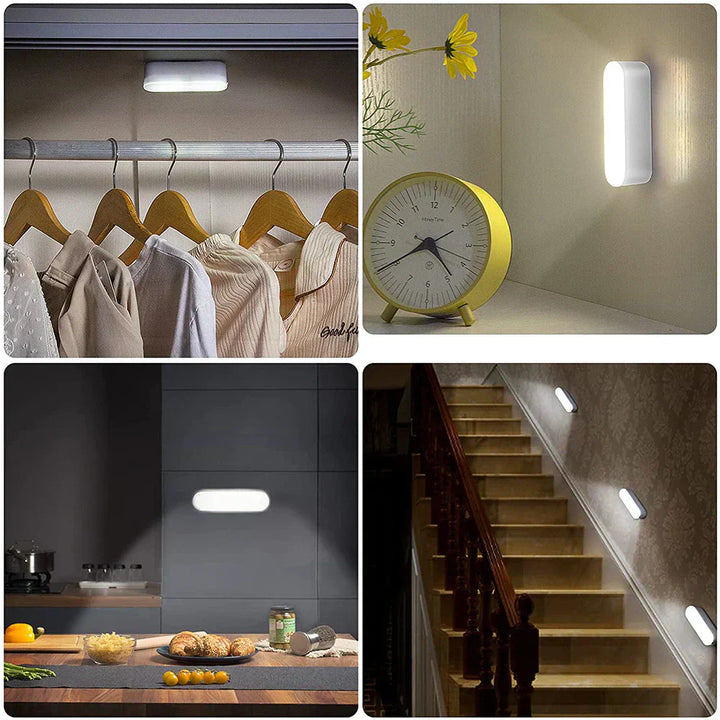 USB Rechargeable Motion Sensor Wall Lamp - BrightSense-White-The Livary