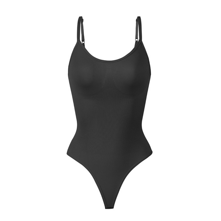 SculptEase Corrective Seamless Bodysuit String-Black-S-The Livary