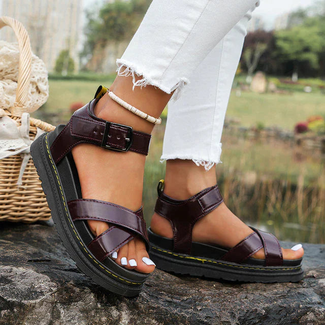 Orthopaedic Ladies Sandals – Eliza-Black-5.5-The Livary