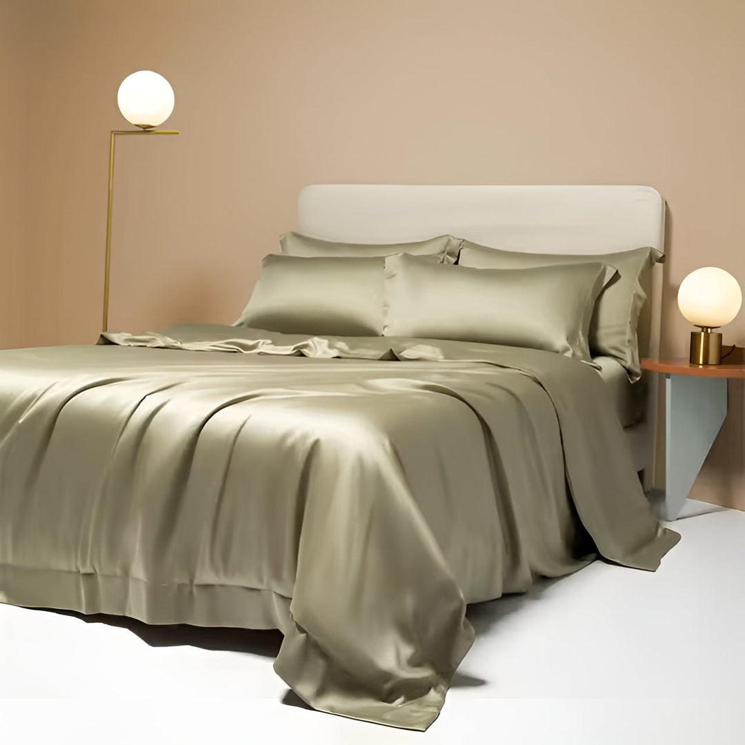 Comfortable Bamboo Duvet Cover - BambooDreams-Olive-59.06″ × 78.74″-The Livary